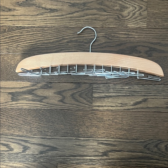Other - Wooden Clothes Hanger with Metal Clips